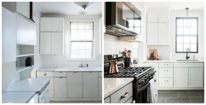 The rapid transformation of the kitchen and budget: Before & After
