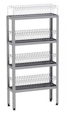 Crockery storage rack - unlikely for home use, but popular in the catering industry