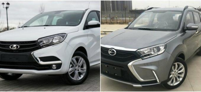 Russian front crossover LADA XRAY and the Chinese Landwind X2 practical and can not be distinguished. | Photo: hvg.hu.