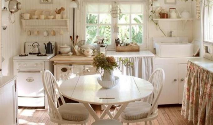 White kitchen in Provence style (39 photos), selection of wallpaper, kitchen sets, accessories, do-it-yourself paintings, instructions, photo and video tutorials, price