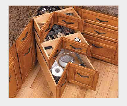 Technological solution for placing kitchen cabinets to save space