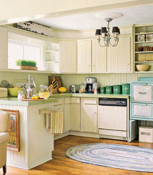 Harmoniously matched color scheme of the kitchen interior