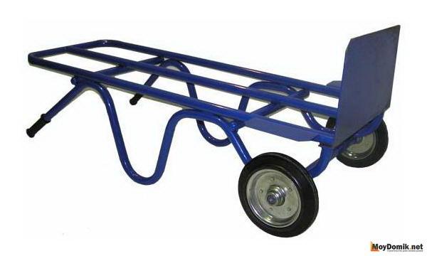 A manual garden or construction trolley can help you move furniture alone.