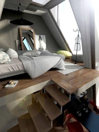 Mobile Home. Bedroom.
