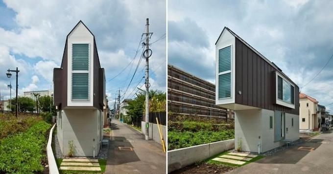 Narrow house in Japan.