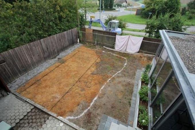 Space for future swimming pool.