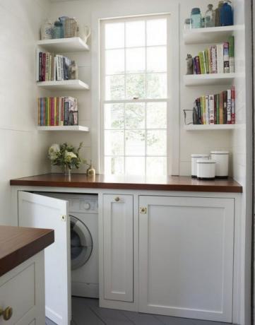 How beautifully arranged a washing machine in the bathroom: 6 smart ideas