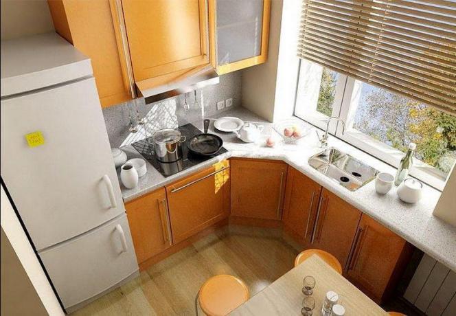 interior design of a small kitchen