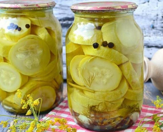 My favorite recipe is tasty pickled squash for the winter