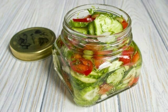 My salad recipe cucumber with pickled onions and butter. Just to genius!