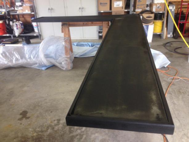 Table top painted black.