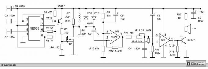 Fig. 1. Working scheme detector "Pirate"