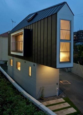 The narrow house is very unusual, but practical