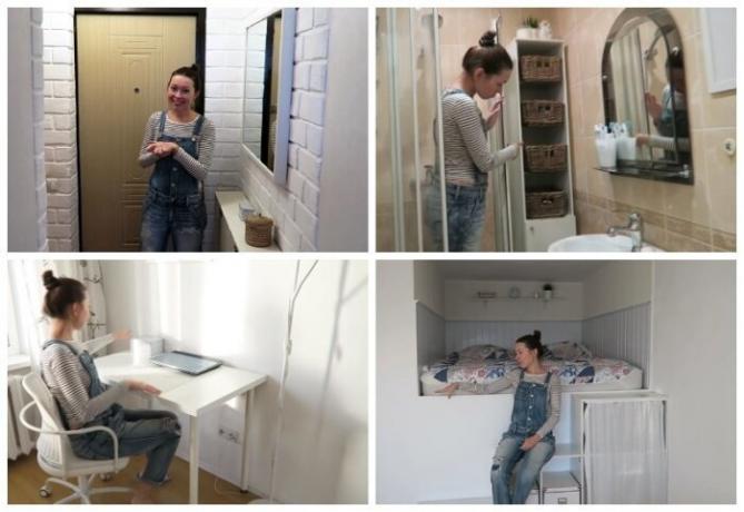 The girl managed to own hands to create a stylish interior. | Photo: youtube.com.