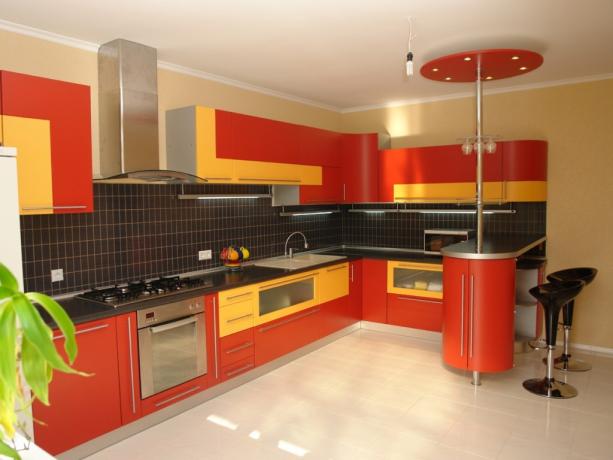 Red kitchens in the interior (42 photos): video instructions for decorating the kitchen with your own hands, photo and price