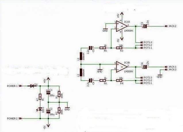 Working diagram electromagnetic field detector