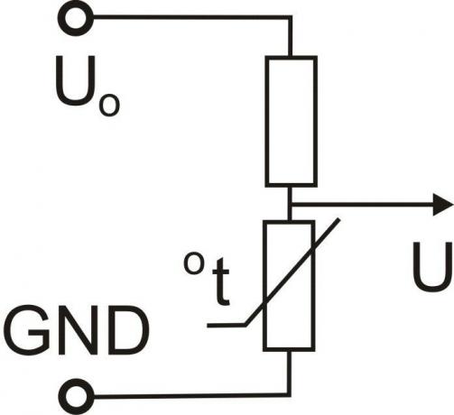 Figure 3. Typical inclusion of a thermistor in thermal stabilization circuits