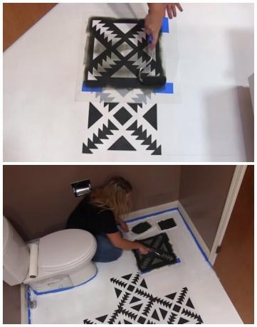 Figure get a perfect, if you select the template in size and secure with tape. | Photo: hometalk.com.