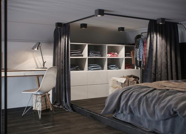 The interior of the week: absolutely black loft 24 m²