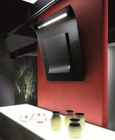 kitchen with built-in hood