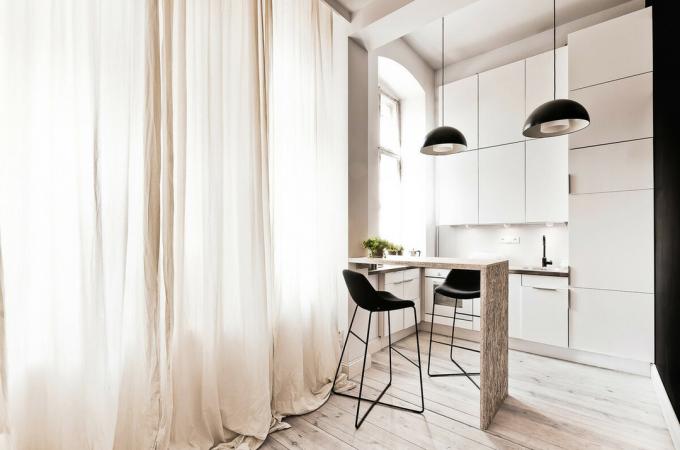 How to fit two rooms and a kitchen of 29 m²