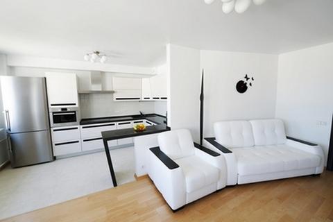 kitchen and living room design together