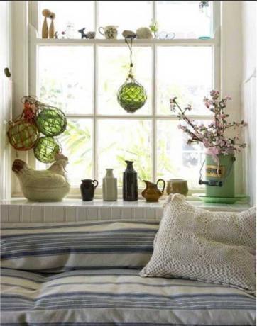 Even a windowsill can be made incredibly cozy.