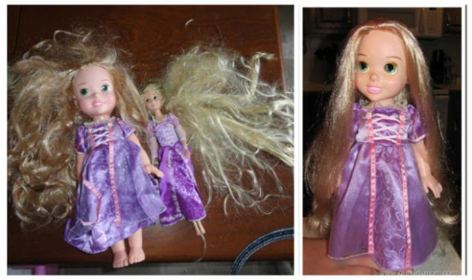 Life hacking for parents: it is very easy to untangle hair doll