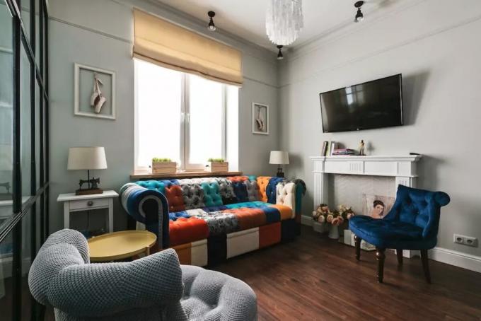 Odnushka with designer furnishings 30 m² to rent