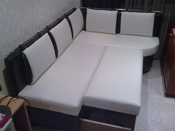 Disassembled kitchen sofa