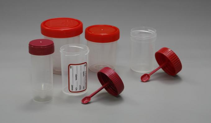Photos of containers for collection and storage of samples