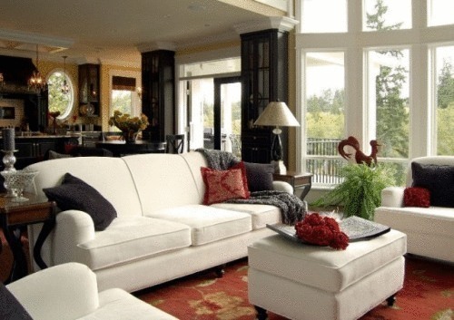 Relaxation area in the large kitchen