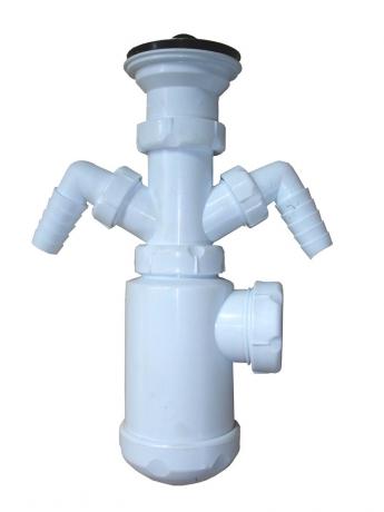 Siphon with two fittings
