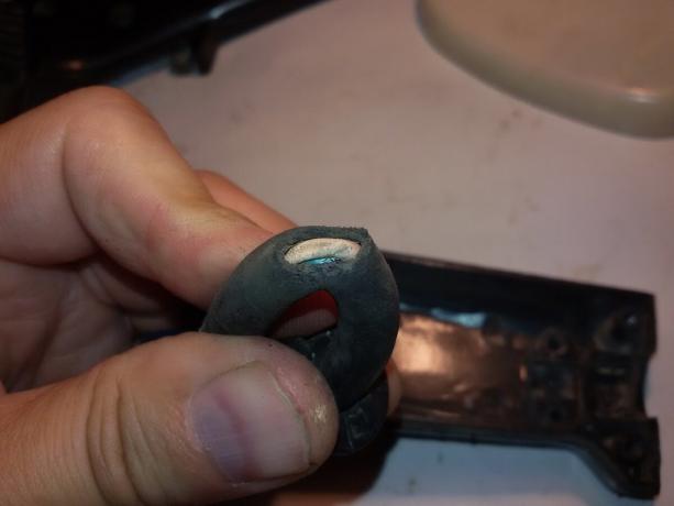 Immediately possible to think that break on twisting, insulated tape. But when you try to move the front rubber pipe, eyes opened a place of insulation damage. 