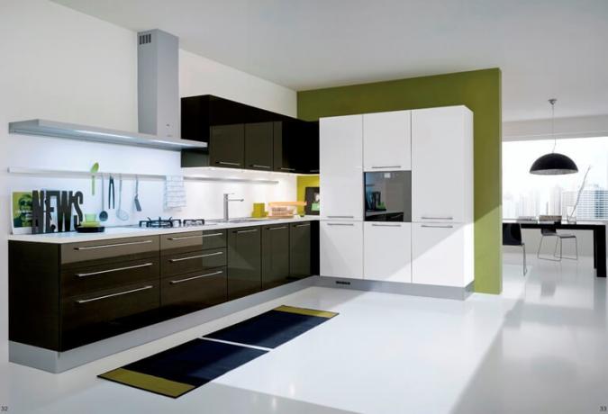 Everything is at hand and no frills - this is the principle that is popular in modern kitchens.
