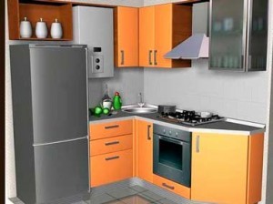 small kitchens with gas boiler
