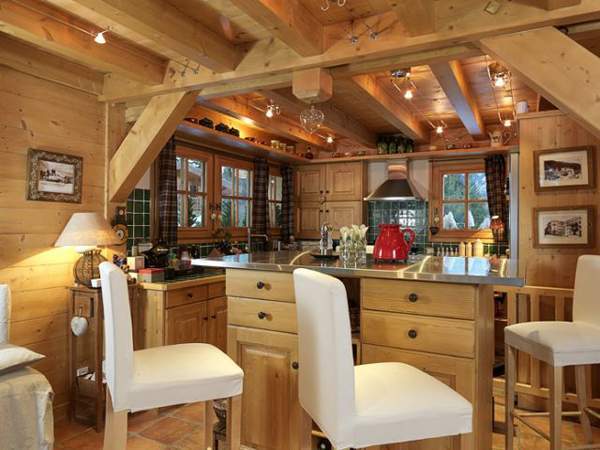 Chalet style kitchen (45 photos) - original and exquisite