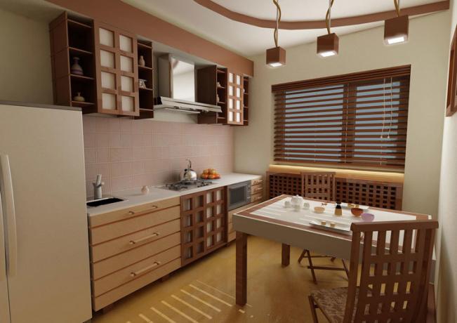 Japanese-style kitchen interior