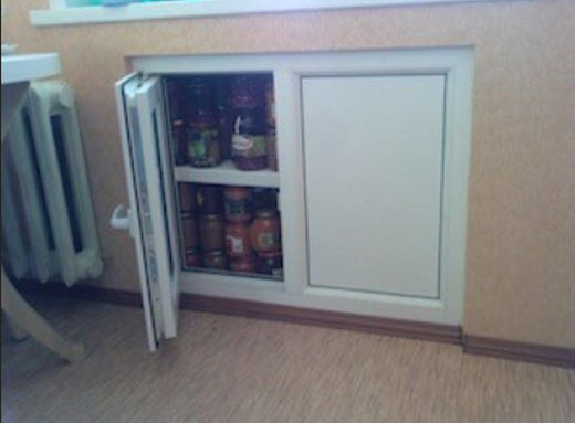 Compact cabinet under the window