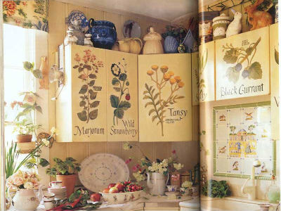 decoupage of an old kitchen set