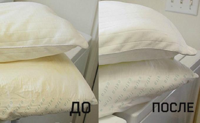 Effective way, how to get white bedclothes and pillows
