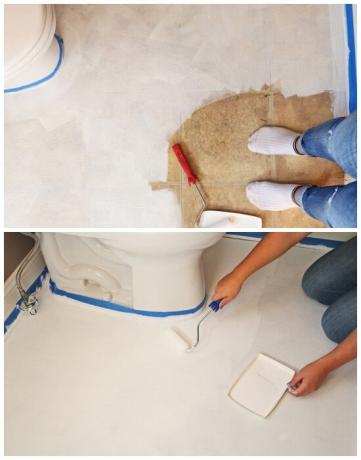 To get a smooth floor, it needs to be primed several times. | Photo: youtube.com.