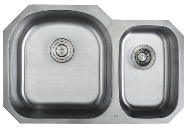 Excellent inset kitchen sink with two bowls, 16 gauge stainless steel