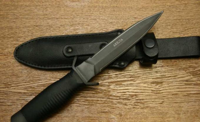 A knife with a comfortable grip.
