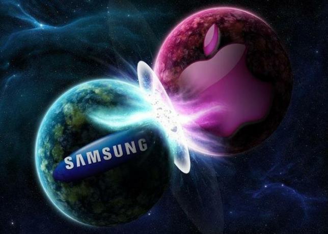Apple against Samsung.