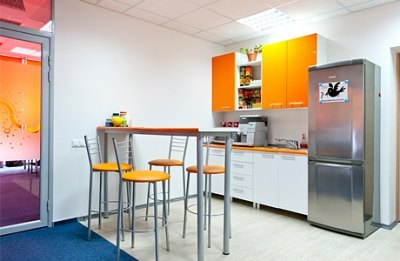  If space permits, make a complete kitchen with a separate eating area