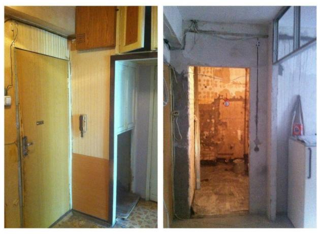 Dvushka 52 m² killed "Stalin": before and after photos