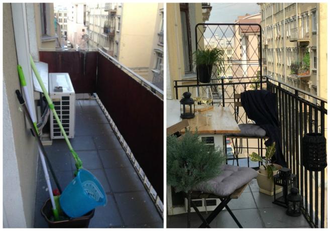 Balcony: before and after