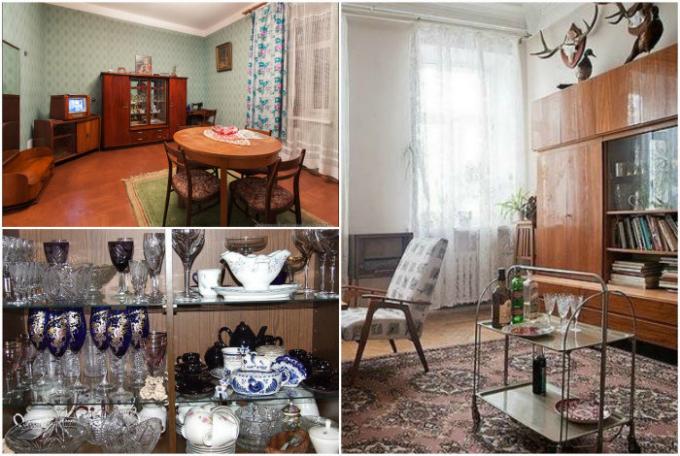Soviet furniture and the family sets.