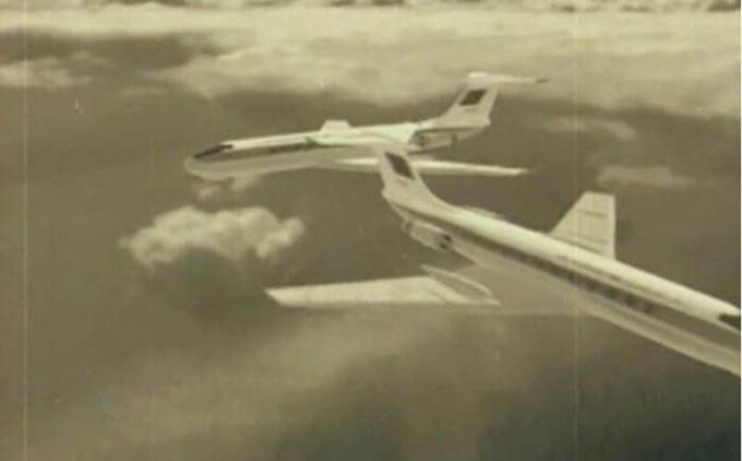 The two aircraft collided in the sky.